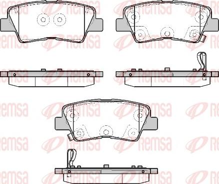 Remsa 1807.12 - Тормозные колодки, дисковые, комплект parts5.com