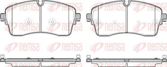 Remsa 1815.00 - Тормозные колодки, дисковые, комплект parts5.com