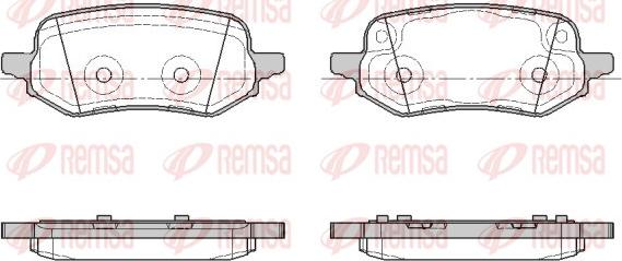 Remsa 1886.00 - Тормозные колодки, дисковые, комплект parts5.com