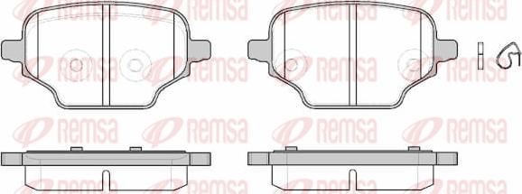 Remsa 1837.00 - Тормозные колодки, дисковые, комплект parts5.com