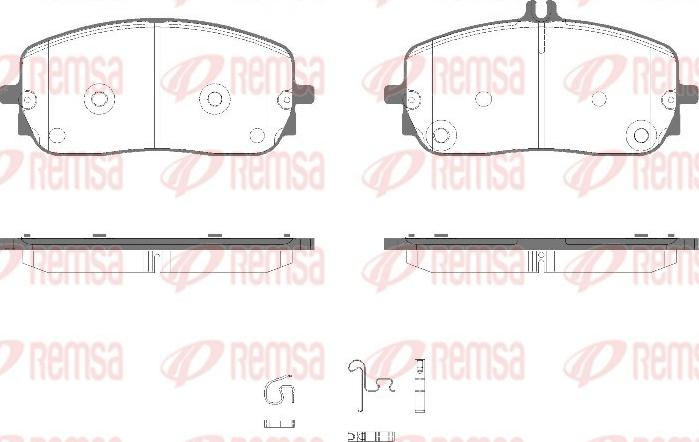 Remsa 1826.05 - Тормозные колодки, дисковые, комплект parts5.com