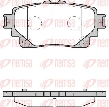 Remsa 1872.00 - Тормозные колодки, дисковые, комплект parts5.com