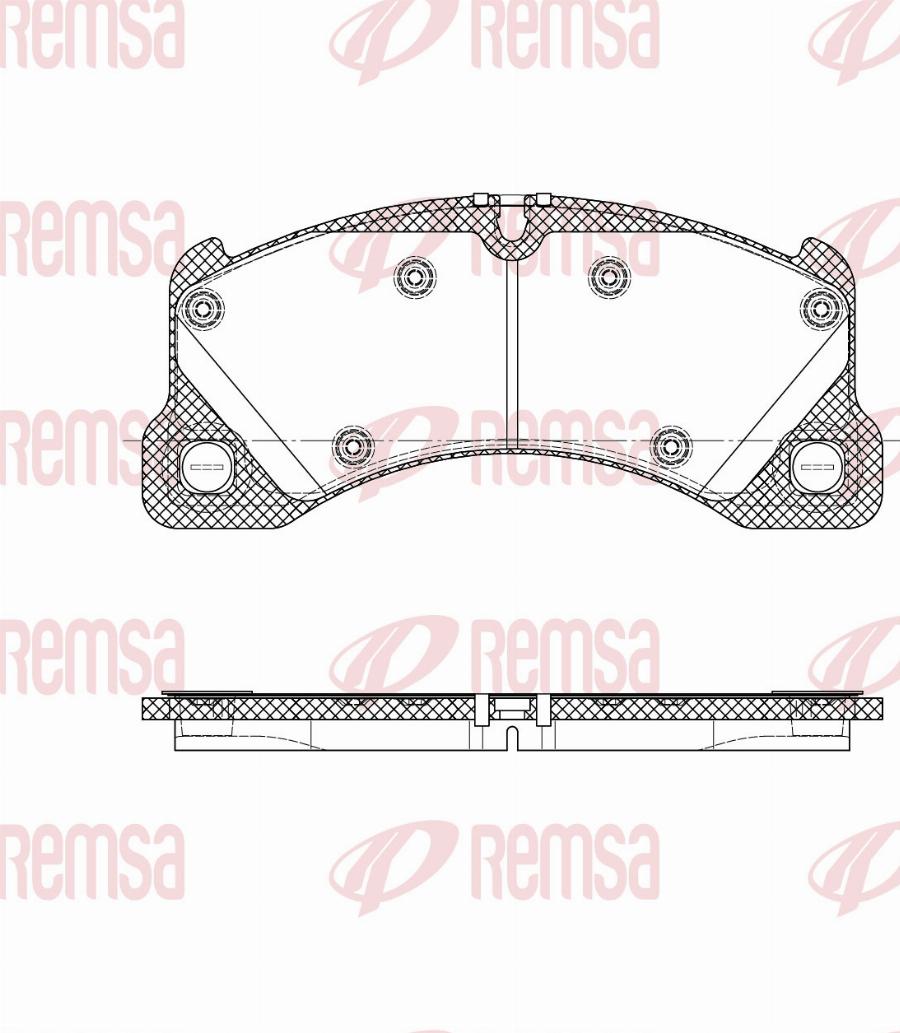 Remsa 1345.45 - Тормозные колодки, дисковые, комплект parts5.com