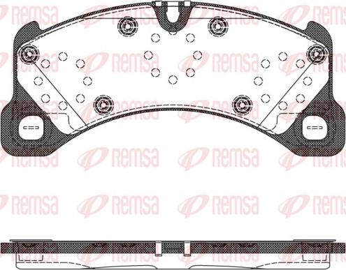 Remsa 1345.50 - Тормозные колодки, дисковые, комплект parts5.com