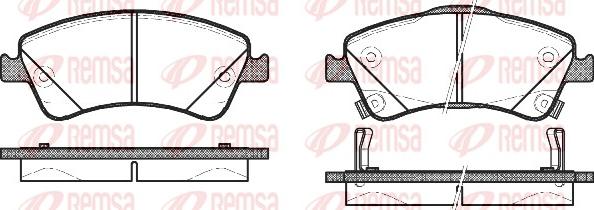 Remsa 1341.02 - Тормозные колодки, дисковые, комплект parts5.com