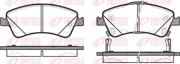 Remsa 1341.12 - Тормозные колодки, дисковые, комплект parts5.com