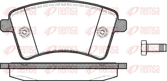 Remsa 1351.00 - Тормозные колодки, дисковые, комплект parts5.com