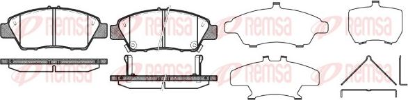 Remsa 1358.02 - Тормозные колодки, дисковые, комплект parts5.com