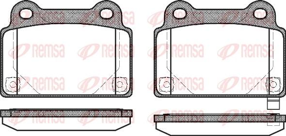 Remsa 1364.02 - Тормозные колодки, дисковые, комплект parts5.com