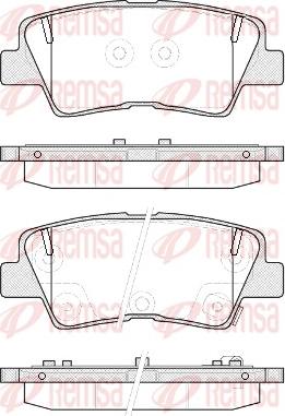 Remsa 1362.52 - Тормозные колодки, дисковые, комплект parts5.com