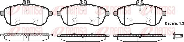 Remsa 1301.00 - Тормозные колодки, дисковые, комплект parts5.com