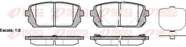 Remsa 1303.02 - Тормозные колодки, дисковые, комплект parts5.com