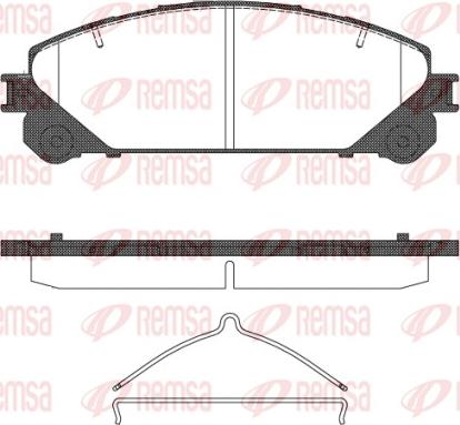 Remsa 1312.00 - Тормозные колодки, дисковые, комплект parts5.com