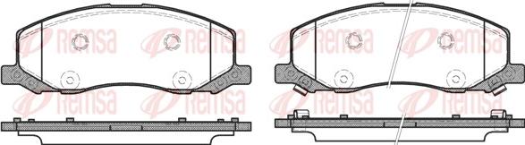 Remsa 1386.02 - Тормозные колодки, дисковые, комплект parts5.com