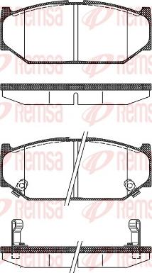 Remsa 1381.12 - Тормозные колодки, дисковые, комплект parts5.com