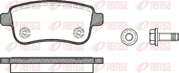 Remsa 1387.00 - Тормозные колодки, дисковые, комплект parts5.com