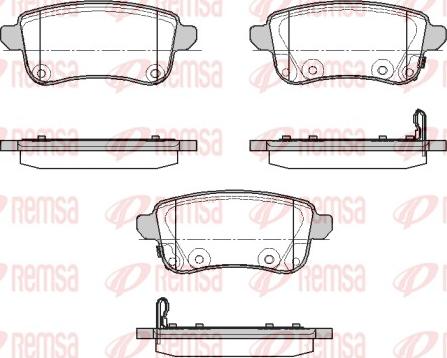 Remsa 1387.02 - Тормозные колодки, дисковые, комплект parts5.com