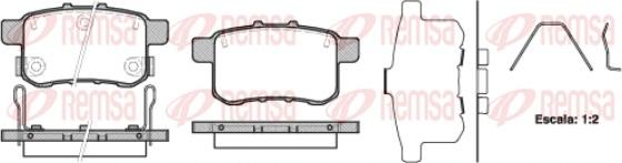 Remsa 1332.12 - Тормозные колодки, дисковые, комплект parts5.com