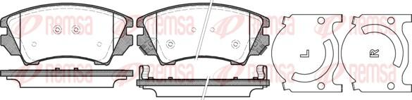 Remsa 1375.12 - Тормозные колодки, дисковые, комплект parts5.com