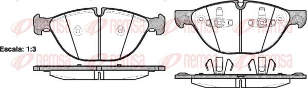 Remsa 1298.00 - Тормозные колодки, дисковые, комплект parts5.com