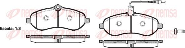 Remsa 1292.01 - Тормозные колодки, дисковые, комплект parts5.com