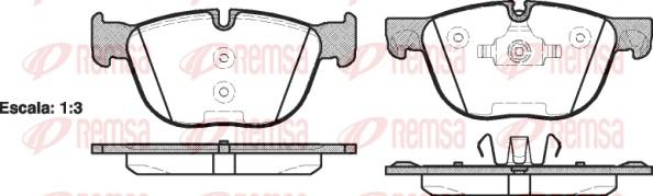 Remsa 1297.00 - Тормозные колодки, дисковые, комплект parts5.com