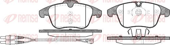 Remsa 1249.01 - Тормозные колодки, дисковые, комплект parts5.com