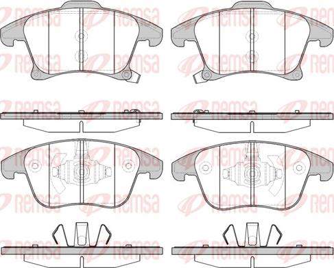 Remsa 1249.22 - Тормозные колодки, дисковые, комплект parts5.com