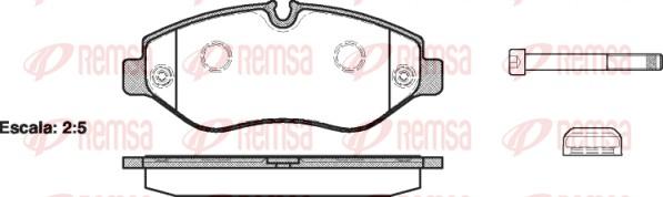 Remsa 1245.00 - Тормозные колодки, дисковые, комплект parts5.com