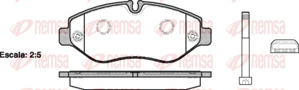Remsa 1245.10 - Тормозные колодки, дисковые, комплект parts5.com