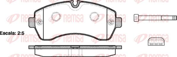 Remsa 1243.00 - Тормозные колодки, дисковые, комплект parts5.com