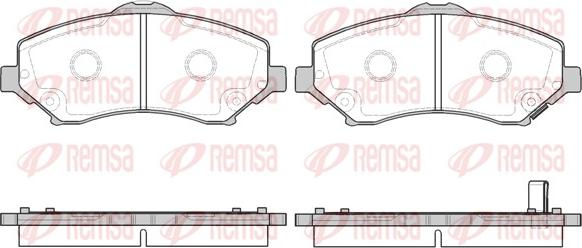 Remsa 1259.02 - Тормозные колодки, дисковые, комплект parts5.com