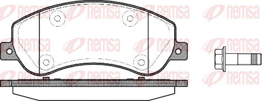 Remsa 1250.00 - Тормозные колодки, дисковые, комплект parts5.com