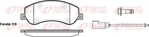 Remsa 1250.02 - Тормозные колодки, дисковые, комплект parts5.com