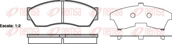 Remsa 1253.00 - Тормозные колодки, дисковые, комплект parts5.com