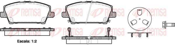 Remsa 1205.02 - Тормозные колодки, дисковые, комплект parts5.com