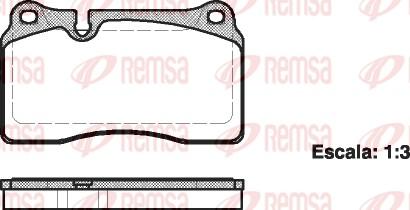 Remsa 1200.00 - Тормозные колодки, дисковые, комплект parts5.com