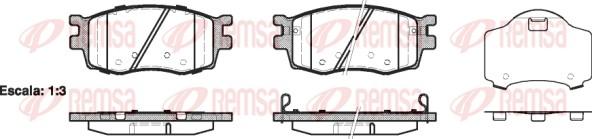 Remsa 1208.02 - Тормозные колодки, дисковые, комплект parts5.com