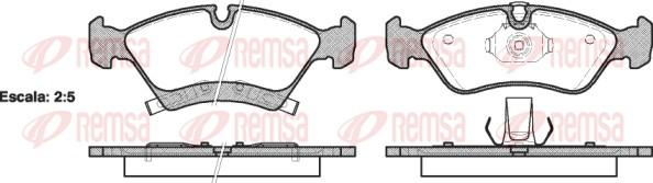 Remsa 1214.02 - Тормозные колодки, дисковые, комплект parts5.com