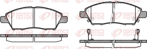 Remsa 1210.02 - Тормозные колодки, дисковые, комплект parts5.com