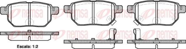 Remsa 1286.02 - Тормозные колодки, дисковые, комплект parts5.com