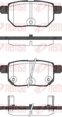 Remsa 1286.22 - Тормозные колодки, дисковые, комплект parts5.com