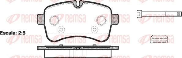 Remsa 1282.00 - Тормозные колодки, дисковые, комплект parts5.com