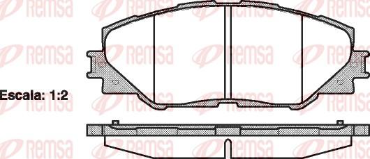 Remsa 1234.00 - Тормозные колодки, дисковые, комплект parts5.com