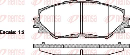 Remsa 1232.00 - Тормозные колодки, дисковые, комплект parts5.com