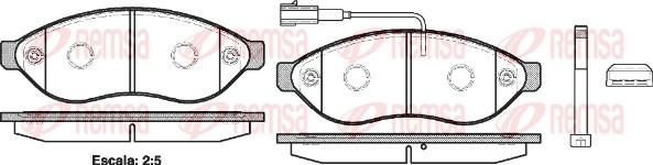 Remsa 1237.01 - Тормозные колодки, дисковые, комплект parts5.com