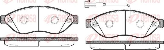 Remsa 1237.12 - Тормозные колодки, дисковые, комплект parts5.com