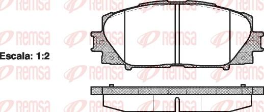 Remsa 1224.00 - Тормозные колодки, дисковые, комплект parts5.com