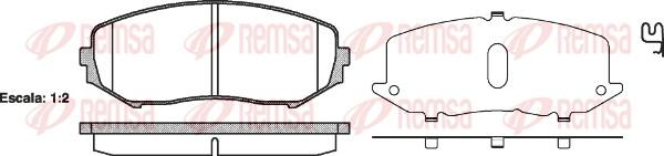 Remsa 1225.02 - Тормозные колодки, дисковые, комплект parts5.com