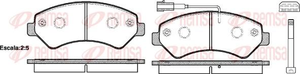 Remsa 1275.01 - Тормозные колодки, дисковые, комплект parts5.com